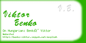 viktor benko business card